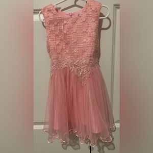 Beautees Toddler Girls Pink Lace Dress Size 4T